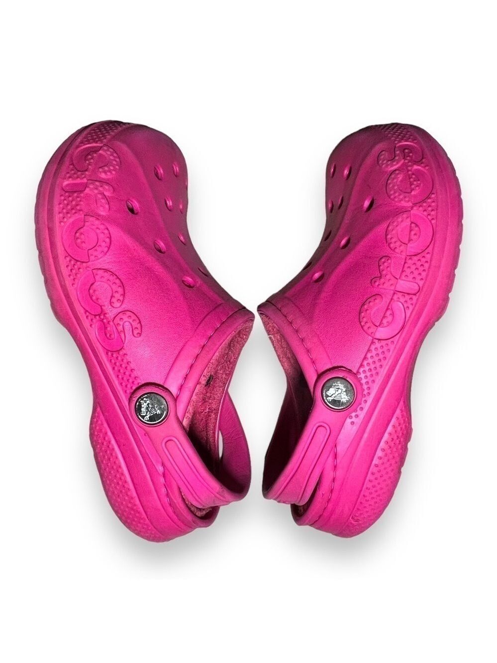 Crocs Kids Baya Lined Clog Pink Size J3 - Picture 6 of 7
